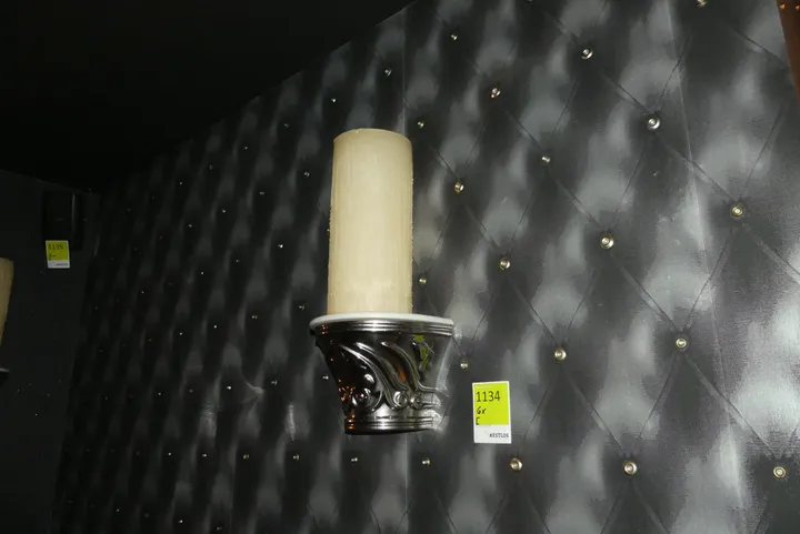 6x Wandhalter mit LED Kerze